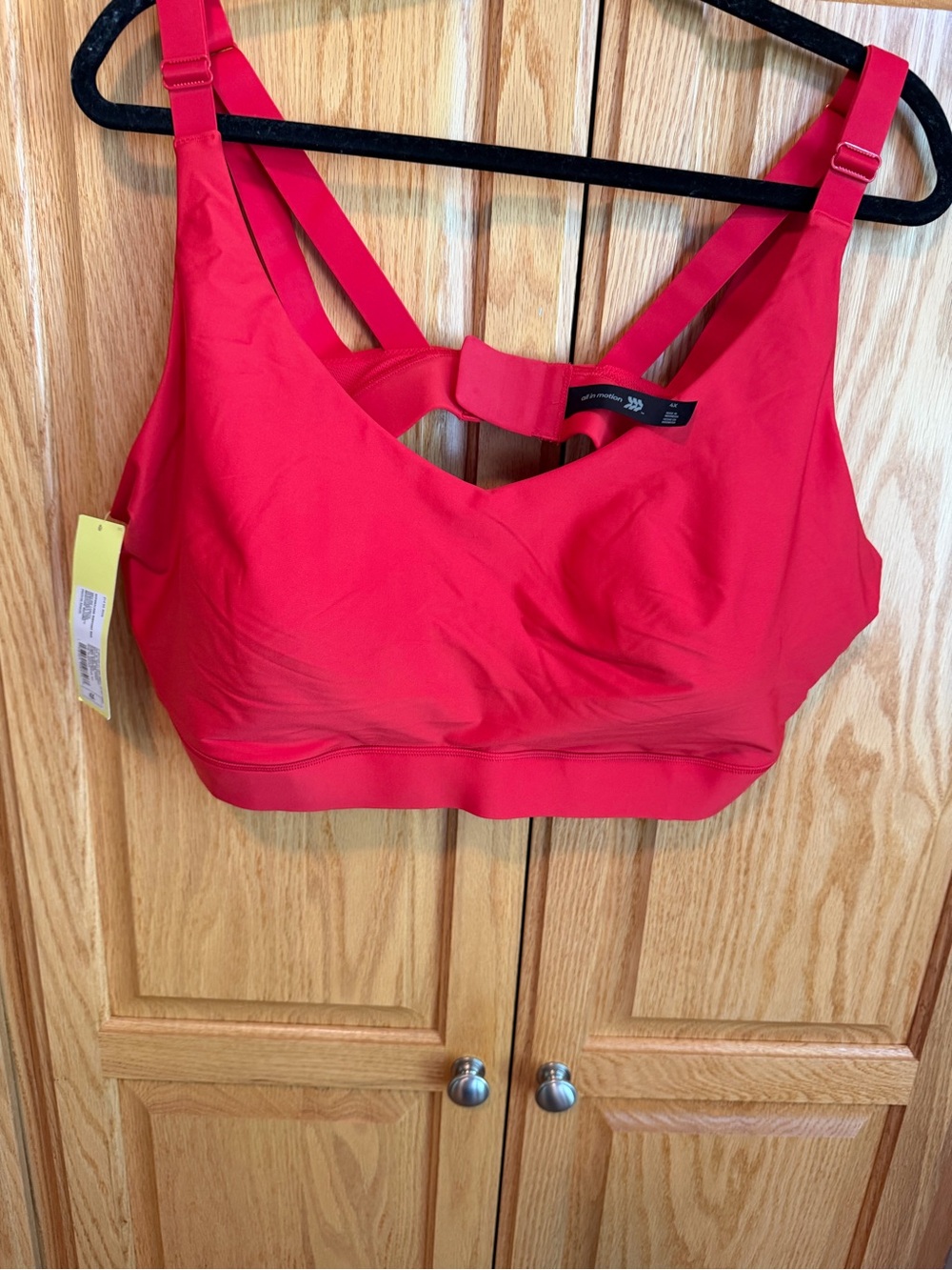 All in Motion Red Effortless Sports Bra - 4x